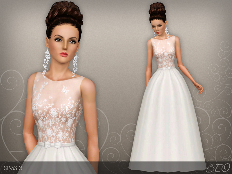 Wedding dress 46 for The Sims 3